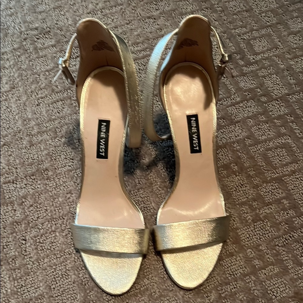 Nine West Gold Elegant Heels